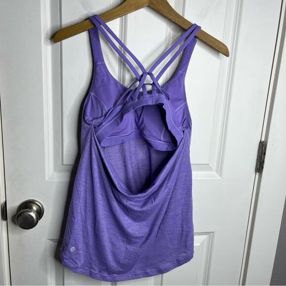 Lululemon Moment To Movement 2-In-1 Tank Enchanted Iris Athletic Tank Top Size 4 - Picture 4 of 8